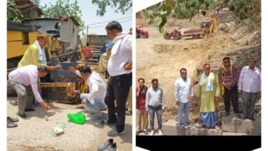 चाम्पा - वार्ड नं 25 में डामरीकरण कार्य का भूमिपूजन एवं मंझली तालाब में हो रहे गहरीकरण कार्य का निरीक्षण नगरपालिका अध्यक्ष जय थवाईत ने किया... - Console Corptech